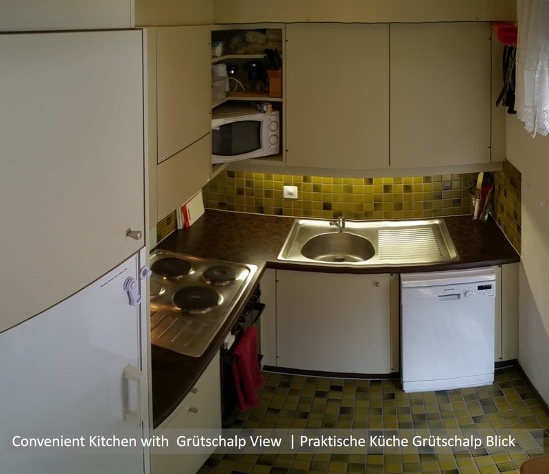 Kitchen, Dishwasher, Crockery for 5, Utensils